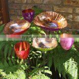 Modern Metal Copper Chalice Garden Bird Bath Sculpture thumbnail-5