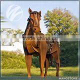 2017 Outdoor Garden Weathering Steel Life Size Horse Statues for Sale thumbnail-1