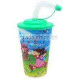 14OZ Carton Printing PP Plastic Drinking 3D Cup