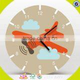 2017 Wholesale Cartoon Wooden Wall Clock for Kids Best Design Wooden Wall Clock for Kids Hot Wooden Wall Clock for Kids W09D021 thumbnail-2