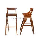 Bar Stool Danish Vintage Natural Teak Wood thumbnail-3