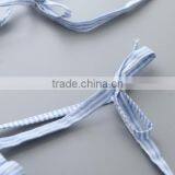 2017 Latest Design Light Blue Color off Shoulder Girls Top With Embroidered Collar thumbnail-4