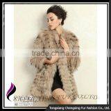 CX-G-A-220A Fashion Ladies Coat Garment Real Raccoon Fur Woman Coat thumbnail-2