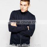 Custom Cheap High Quality Your Own Brand Zip up Casual Sports Black Sweatshirt Without Hood thumbnail-4
