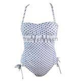 Dot Print Fabric Ladies One Piece Swimwear thumbnail-2