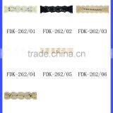 Boutique& Cheap Boho Style Knit Lace Flower Hair Accessories Skinny Elastic Pony Baby Girls Headband thumbnail-5