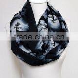 Tree of Life Infinity Scarf, Moon Scarf, Loop Scarf Circle Scarf Gift Ideas for Her, Spring - Summer - Fall - Winter Session thumbnail-4