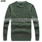 The Long Sleeve Moss Green Knitting Pullover Casual Men Knitted Sweater thumbnail-1