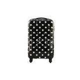 Black Travel Trolley Luggage / Polka Dot Luggage PC Trolley Travel Case thumbnail-1