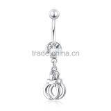 Minimalist Belly Dangle Navel Ring thumbnail-1