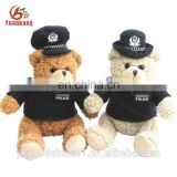 Stuffed bear importers police bear plush teddy toys in uniform