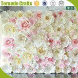 2017 Wholesale Amazing Artificial Pink White Paper Flower for Wall Wedding Decoration thumbnail-2