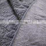 Comfortable Gray Color 100%cotton Velvet Embossed Quilt Bedspread /bedding Sheets Set 3d thumbnail-5