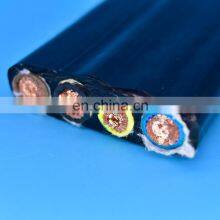 Polyurethane Sheathed Flat Travelling Cable 4 Core Low Voltage Reeling Cable thumbnail-1