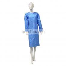 Aami Surgical Antistatic Level 2 Sms Non Woven Disposable Blue Dustproof Full Body Isolation Gown With Elastic Cuff thumbnail-2