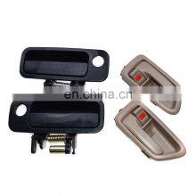 4Pcs Front Black Outside & Tan Inside Door Handle Handles for Toyota Camry 97-01 thumbnail-1