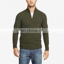 fashion turtle neck men's cashmere sweater with half zip