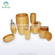 Bamboo Slim Shape 6pcs Bathroom Accessory Cost-effective Bathroom Accessories Modern High Quality Bamboo Bathroom Accessories thumbnail-2