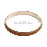 Metal Embossed Leather Bangle