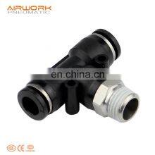 PB Pneumatic G-thread One-touch Air Tube Fitting Plastic t Connector 4 mm 6 mm thumbnail-1