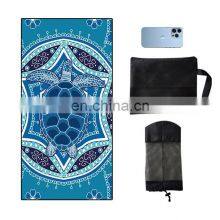 Trendy Rectangular Foldable Brand New Bath Custom Sea Thick Sand Resistant Logo Printed Beach Towel thumbnail-2
