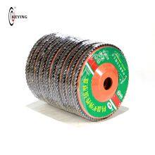 Stock Lots 4'' Emery Cloth Flap Disc Durable Calcine Aluminum Abrasive Flexible Flap Disc Grinding Sanding Disc 100mm thumbnail-5