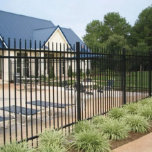 2026 New Style Durable WPC Galvanized Steel & Aluminium Wrought Iron Fence Panels for Gardens thumbnail-5