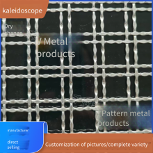 Rose Gold Curtain Wall Building Exterior Wall Decoration, European-style Background Wall Embossed Woven Metal Mesh, Screen Partition Mesh Grid thumbnail-5