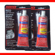 ABRO Red RTV Silicone Gasket Maker for Automotive Applications Intake and Exhaust Manifolds, Headers, and Thermostat Housings. thumbnail-1