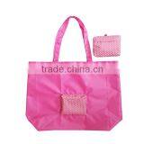 Pink Foldable / Folding Shopping Bag With Dot Printing thumbnail-2