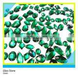 Shiny Clear Aquamarine Glass Strass Stone Various Shape Sew on 2 Holes Glass Stone thumbnail-4