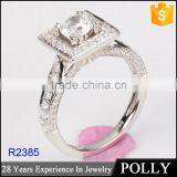 Guangzhou Panyu Factory New Model Design Ladies Finger Silver 925 Ring thumbnail-2