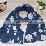 New Arrival Fashion Korean Ladies Flower Embroidery Cotton Scarf thumbnail-6