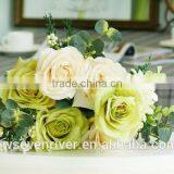 Household Act the Role Ofing is Tasted High-grade Simulation 11 Head Fake Silk Artificial Flowers Painting Dream Rose European s thumbnail-3