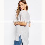 Wholesale Reasoable Price High Quality Balck 100% Ctton v Neck t Shirt thumbnail-3