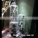 Decorative White Birdcage Green Plants Holder for Wedding Decor, Shopwindow Decor thumbnail-1