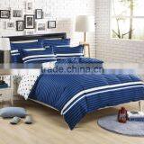 100% Cotton Twill Blue Strip Printed Bedding Bed Linen Set