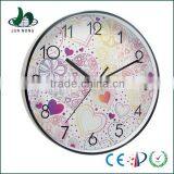 Unique natural world quartz movement round shape oriental wall clock