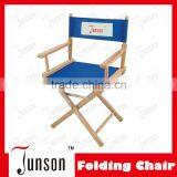 High Quality Foldable Armresting Director Chair/Wooden Armrest Canvas Folding Chair thumbnail-1
