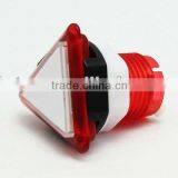 LED Triangle Red Plastic Push Button Switch Electric Pushbutton Switch Large Game Accessories
