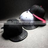 Custom Leather Patch Logo Snapback Hats Wholesale,fashionable Leather Snapback Hats Custom With High Quality thumbnail-2