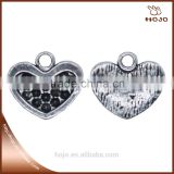 Wholesales Heart charm pendant in antique silver 18x16mm for handcraft bracelet necklace