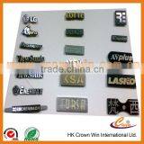 Embossed aluminium small label