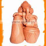 Tabla Ganesh Clay Statue