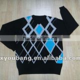 Air Jacquard V neck long sleeves pullover men's sweaters 2012
