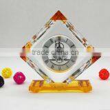 crystal table clock for souvenir gifts