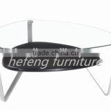 Modern Solid Glass&wooden Coffee Table thumbnail-1