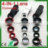 Universal Clip Lens 4 in 1 Wide Angle+Macro+Fisheye+CPL Filter Lens for Mobile Phone