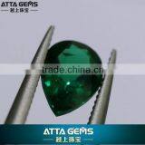 Lab Created Emeralds With Excellent Pear Cut thumbnail-2