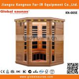 2016 Luxury Canadian Red Cedar sauna cabin,Corner Far infrared sauna for 5 person